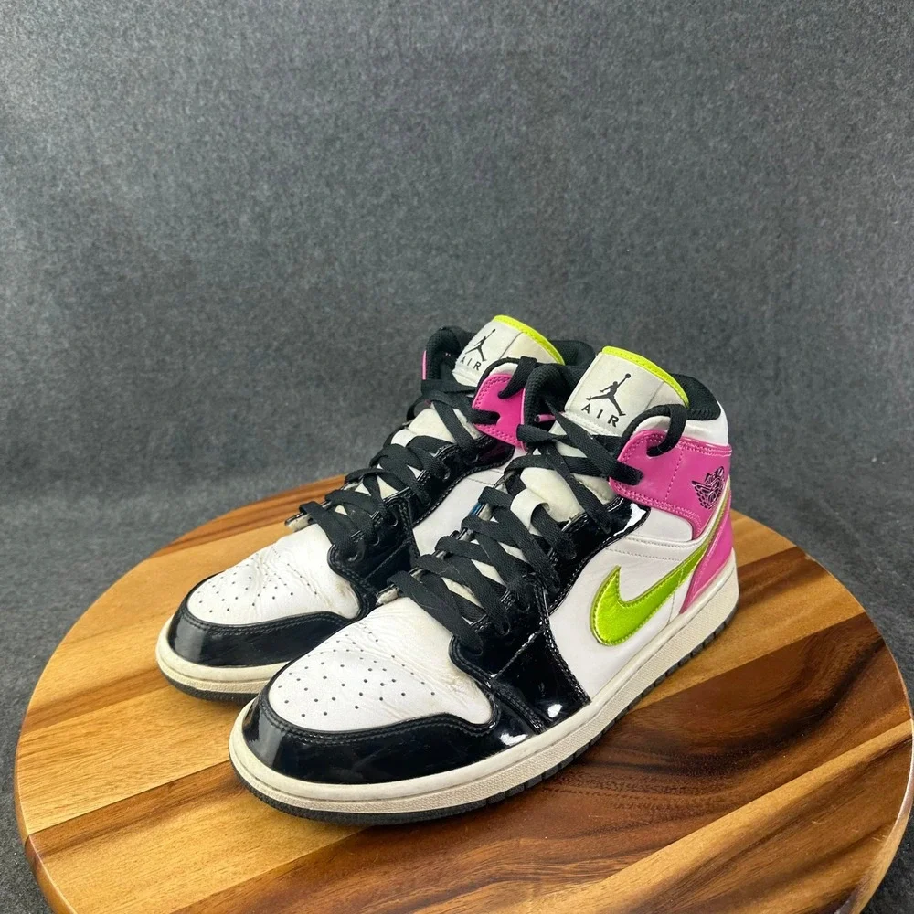 Jordan 1 Mid SE Cyber Active Fuchsia Sneakers Mens Size 10 CZ9834-100